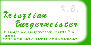 krisztian burgermeister business card